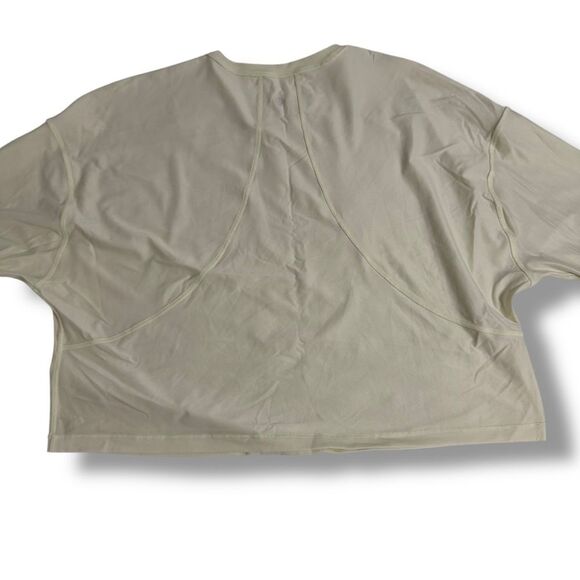 Lululemon Boxy Crop Long Sleeve Pastel Neon Yellow Women’s Size 8 (Relaxed Fit) - Picture 8 of 11